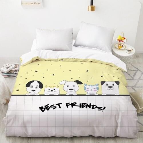 Animal Cartoon Kids Duvet cover Quilt/Blanket/Comfortable Case Bedding for children baby girls 140x200 240x220 for Home dog