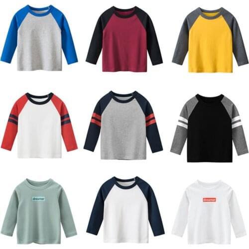 Baby Boys Sweatshirt Long Sleeve Cotton T Shirts 2021 New Autumn Winter Boys Tops Kids Casual T Shirt for Boys Girl Clothes 2-8Y