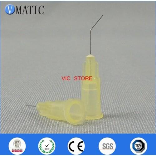 High Quality 100Pcs 0.5'' 13mm Length 45 Degree Bent 30G Adhesive Glue Dispensing Dispenser Needle 1/2 Inch