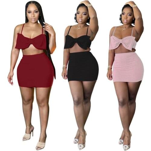 ZKYZWX Plus Size 2 Piece Set Summer Clothes for Women Vacation Crop Top Mini Skirt Sexy Club Dress Birthday Outfits Matching Set