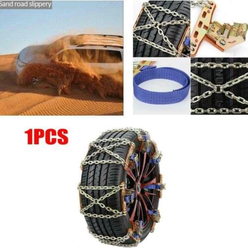 1PCS Car SUV Wheel Tire Winter Snow Anti-skid Chain Heavy Duty Emergency Stainless Steel