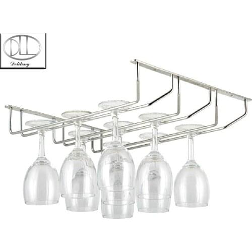 27cm 3 Rows Stainless Steel 304 Glass Rack Red Wine Holder Free Shipping