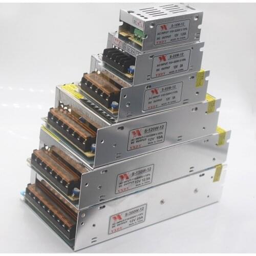 Led Driver AC100-240V to DC 12V 1A 2A 3A 5A 10A 15A 20A 30A 40A 50A Power Adapter for LED Strip light Supply Transformer
