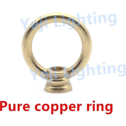 Free shipping Pure copper ring copper hook M10 thread ceiling rose for Edison retro lamp holder lamp base lighting accessories