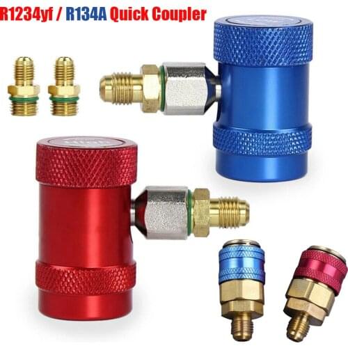 R1234yf Refrigerant Quick Fitting Air Conditioning Adapter Brass Adjustable air conditioning fluoride R134A Quick Coupler