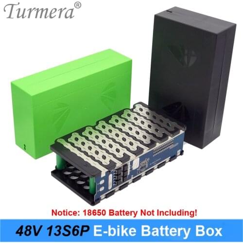 48V E-bike Battery Case with 20A Balance BMS Include Holder and Nickel For 13S6P 18650 Electric Bike Battery Use Turmera