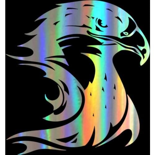 Dawasaru Fire Flame Eagle Hawk Head Personalized Car Stickers Waterproof Decals Suitcase Truck Auto Decoration PVC,14cm*13cm