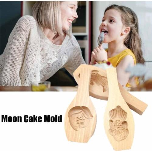 Moon Cake Mold Wooden Pastry Mold Baking Tool for Making Mung Bean Cake Ice Skin Fondant Cake Chocolate Mold Kitchen Accessories
