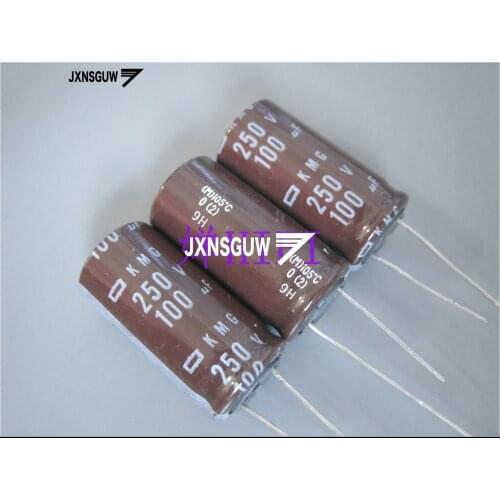 20PCS NIPPON KMG 250V100UF 16X30MM NCC long life electrolytic capacitor 100UF/250V CHEMI-CON 105 degrees 100uF 250V
