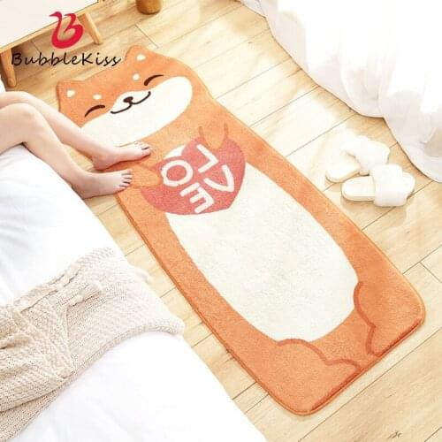 Bubble Kiss 2020 Rugs And Carpet For Living Room New Cartoon Cat Home Bedroom Carpet Long Lamb Wool Non-Slip Area Floor Mat Rug
