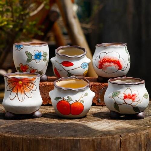 Creative Fruit flower pot garden planter pots Maceta ceramica suculentas cactus ceramic pot balcony decorations bloempot ollas