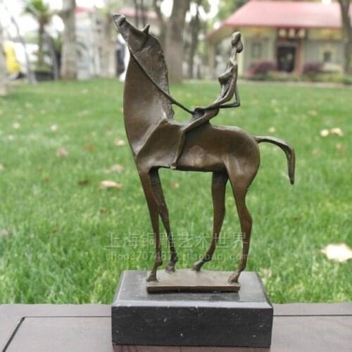 Lady riding bronze sculpture handicraft decoration sculpture Home Furnishing decorations gifts Shanghai bronze art world