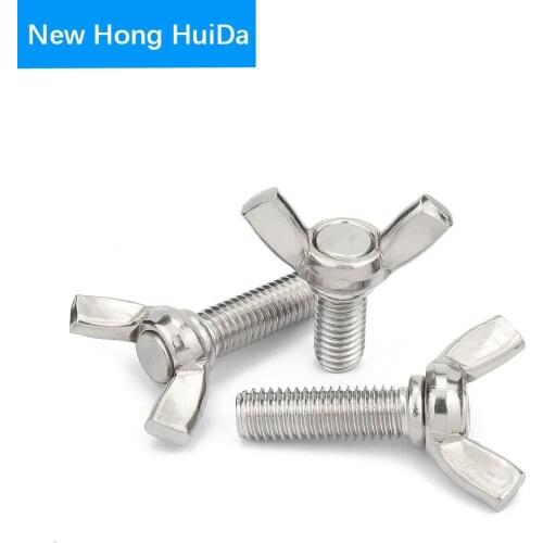 M3 M4 M5 M6 M8 M10 M12 Butterfly Bolt Thumb Wing Screw Claw Hand Tighten Screw 304Stainless Steel