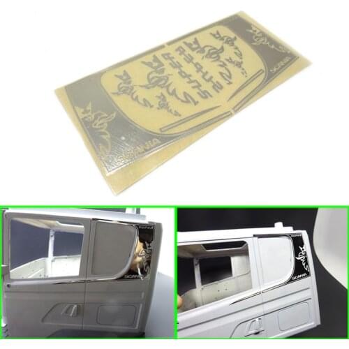 Overall Chrome-plated Decorative Sticker on Side for 1/14 Tamiya RC Truck Trailer Tipper Scania 620 Car Diy Parts