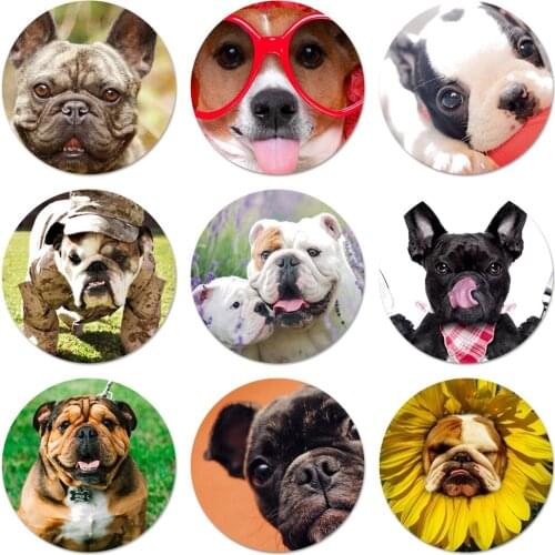 Cute Dog English Bulldog Icons Pins Badge Decoration Brooches Metal Badges For Backpack Decoration