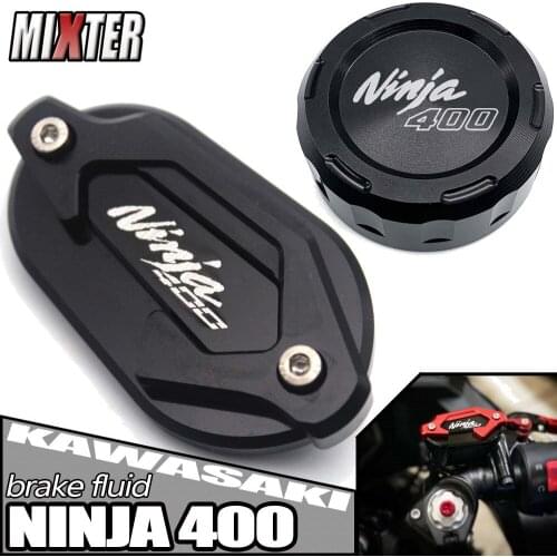 Motorcycle Front Rear brake Fluid Cylinder Master Reservoir Cover Cap Guard For KAWASAKI NINJA400 NINJA-400 2018-2021 NINJA 400