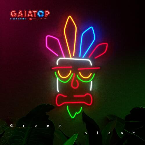 GAIATOP Neon Light Room Decor Signs For Room Wall Flexible Neon LED Custom Night Light For Bar Bride To Be Totem Indians