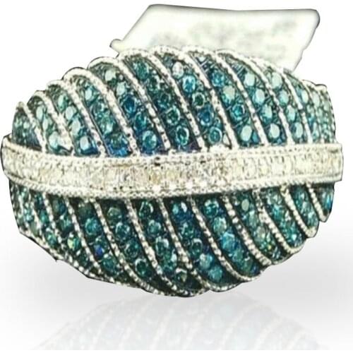 Ofertas Tension Setting Wholesale Bulk Fashion Hot Sale Green Geometric Leaf Plants Zinc Alloy Metal Rings for Women