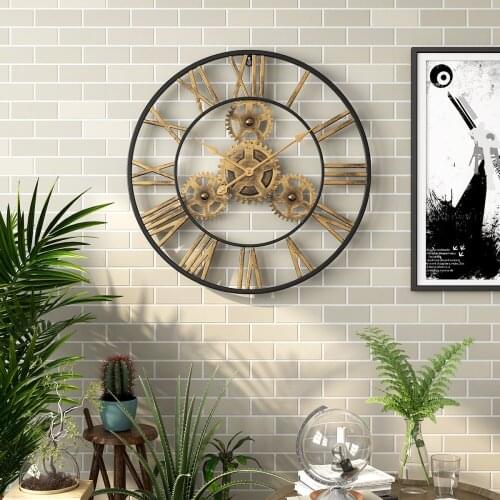 Office Decor Wall Clock Metal Gold Creativity Minimalist Nordic Wall Clock Modern Design Horloge Murale Wall Decoration DK50WC