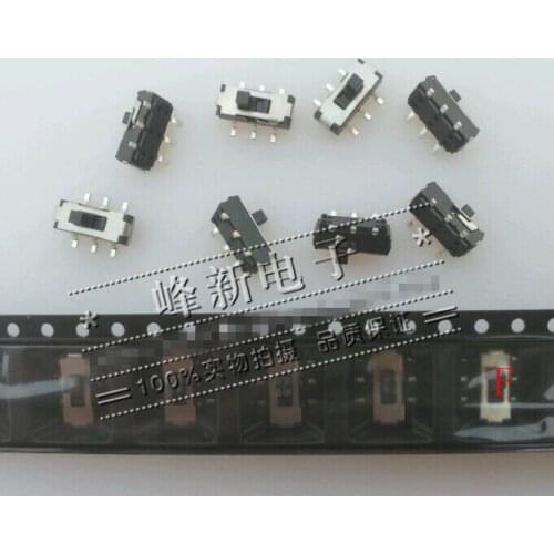 Original new 100% SS-1260L double-row vertical wave micro sliding switch 6pin 2gear SMD