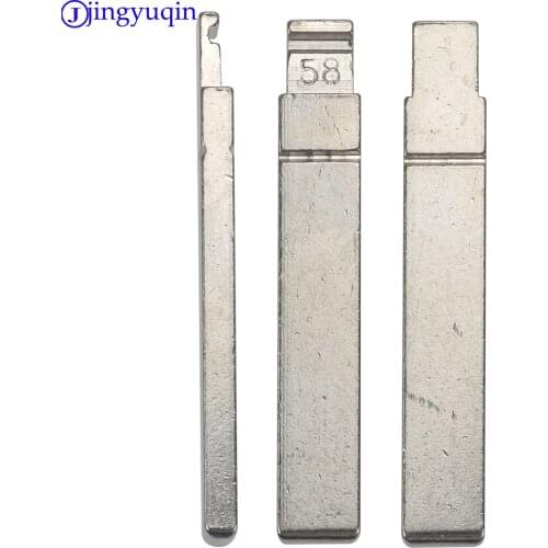 Jingyuqin Remote NO.58 Uncut Flip Car Key Blank For Renault Citroen Triumph Peugeot VA2 Key Blade Replacement Without Groove