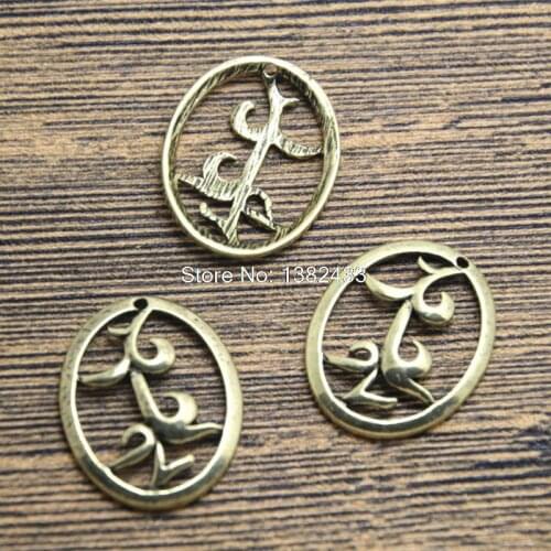 8pcs THE MORTAL INSTRUMENTS Parabatai Rune Charms bronze tone Charm pendant 19x23mm