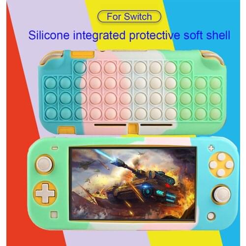 Push Bubbles Sensory Toys Silicone Case Anti Anxiety Toy for Nintendo Switch Lite Protective Cover Game Console Accessories
