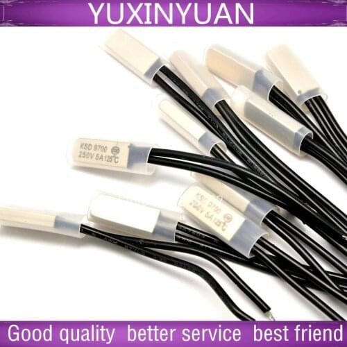 Temperature control switch KSD9700 125 degrees normally closed thermal protector/temperature controller 5 a/250 v 10pcs/lot