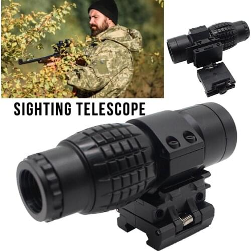 Outdoor Sports 3x Magnifier Sight Black Lightweight Waterproof Shockproof Hologram Sighting Telescope Camping Hiking Kids Toys