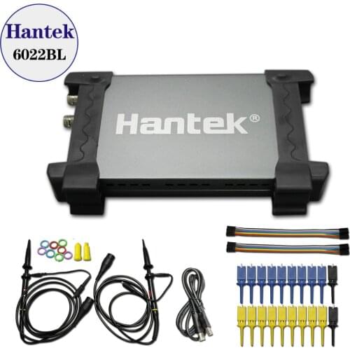Hantek 6022BL PC USB Oscilloscope 2 Digital Channels 20MHz Bandwidth 48MSa/s Sample Rate 16 Channels Logic Analyzer free ship