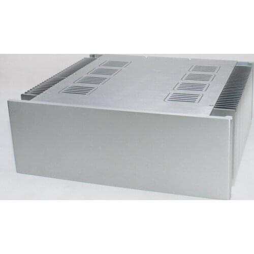 Size D392 W435 H155 All Aluminum Pure Rear Chassis Class A Power Amplifier Luxury Case DIY Aluminum Box WA85