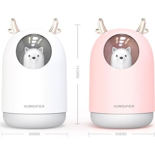 Humidifier 300ML Pet Timing Aroma Essential Oil Diffuser Cool Mist Maker With Light Ultrasonic Electric USB