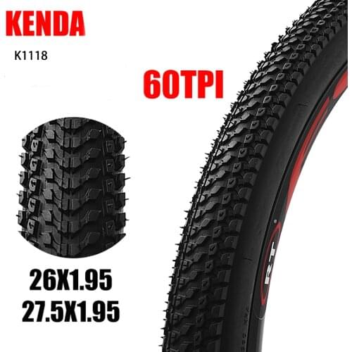 KENDA K1118 MTB Bicycle Tire Anti-skid wear Bike tire Mountain Off-road tyre 26/27.5 * 1.95 Fold pneu Cycling tyres bicicleta