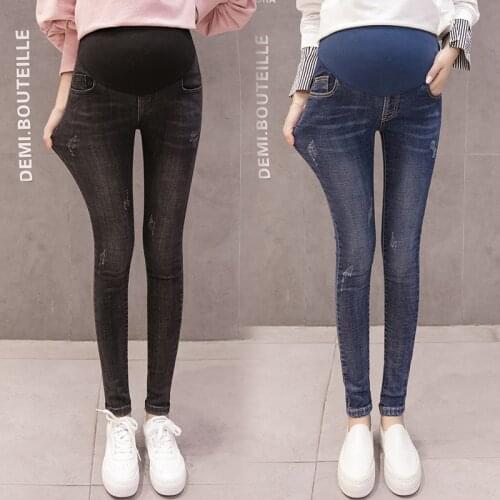 High Stretch denim Jeans For Pregnant Women Maternity Pants Denim Skinny Trousers Clothes Abdominal Maternidad Jeans Spring
