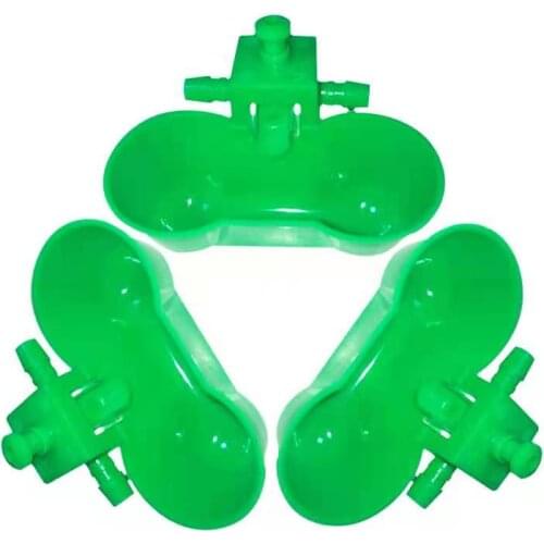 1/5/10 Pcs Green Double Bird Drinking Cups with Screw Automatic Parrots Brids Pigeon Dove Canary Drinker Bowl Watering Equipment