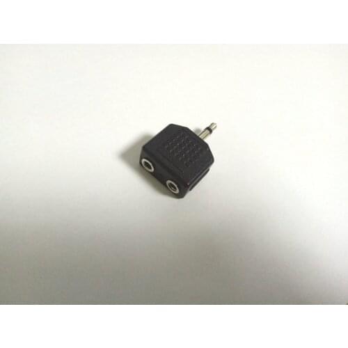 100pcs 3.5mm Mono Male Plug to 2 Female Jack Audio Y Splitter Adapter New