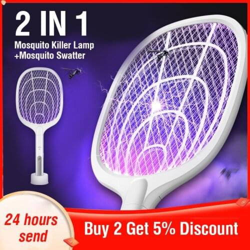 2 In 1 Mosquito Killer Lamp Electric Mosquito Repellent 3000V Mosquito Trap Rechargeable Bug Zapper Indoor Outdoor Insect Killer