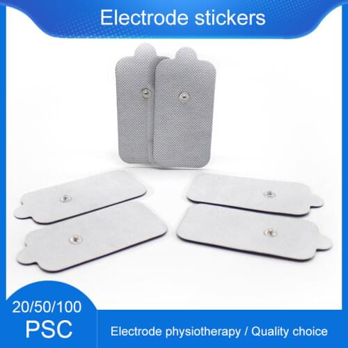 20/50/100pcs 3.5mm Self-adhesion 4.7x9cm Button Electrode Sticker Pads for EMS/Tens Massage Muscle Stimulator Neck Massager