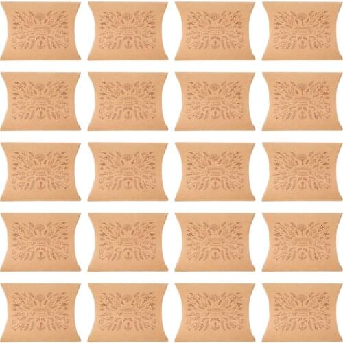 20Pcs Gift Boxes Fine Novel Paper Durable Pillow Boxes Candy Boxes Container Treat Boxes