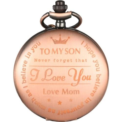 2020 Fashion Simple Casual Mother Round Dial Quartz Analog Pockets Watch Chain Necklace Jewelry Gift New Vintage Bronze Steampun