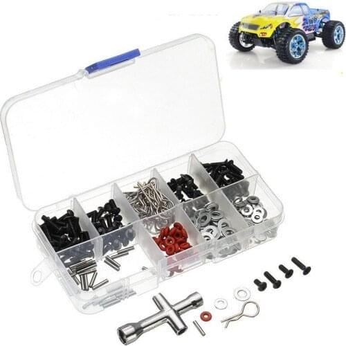 270Pcs Set Screws Round Flat Wrench Box Repair Tool Kit For HSP 1/10 RC Car Part