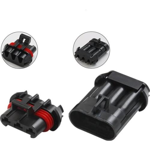 3Pin Delphi Waterproof Blower Connector Auto Cooler Fan Male Female Wiring Socket For Buick Ford 12124686 12124685