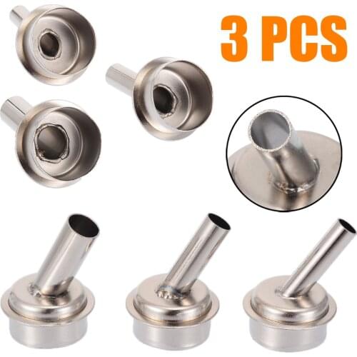 3Pcs 6/7/9mm 45 Degree Bent Curved Heat Nozzle Hot Air Gun Nozzles For QUICK 861DW Soldering Rework Solder Station Tool