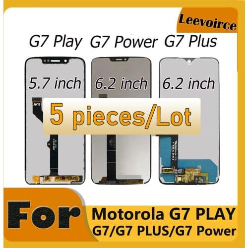 5 PCS/Lot LCD For Motorola Moto G7 Play XT1952 G7 XT1962 G7 Power G7 Plus LCD Display Touch Screen Panel Digitizer Assembly