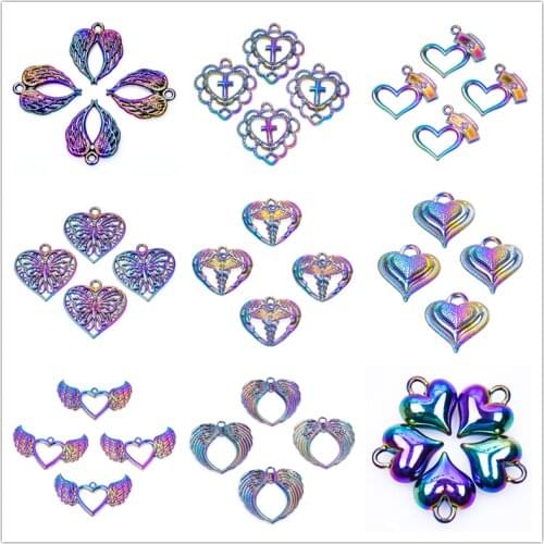 5pcs 15422 Antique Silver 37*31mm Spiral Leaf Connection Charms for Diy Earrings Connector Charms For Earring Making