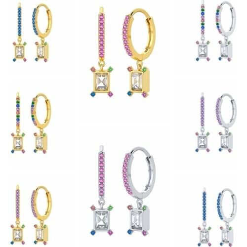 Aide 925 Sterling Silver Earrings For Women 2021 Trend Pendiente Plata Zircon Hoop Earring Design Luxury Jewelry Gift Brincos