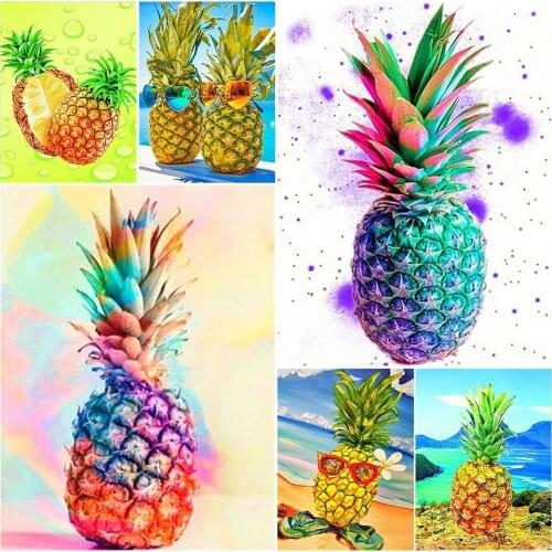 5D DIY Diamond Painting Fruit Pineapple Full Drill Mosaic Art Picture Embroidery Handmade Hobby Cross Stitch Kit Home Decor Gift