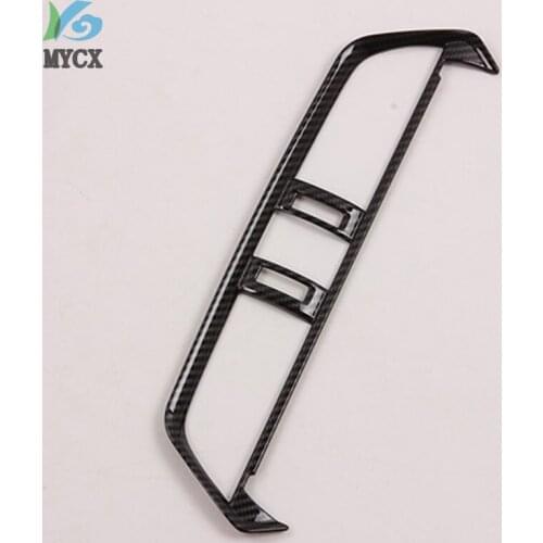 Car Accessories Dashboard Middle Console Air Vent Trim ABS Carbon Style for Toyota RAV4 XA50 2019 2020