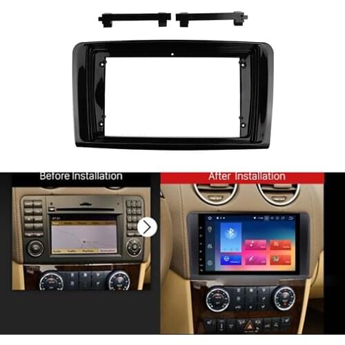 9 Inch Car Radio Fascias for 06-10 Benz ML W164 Dashboard Installation Trim Kit Frame Stereo Panel GPS Player Bezel