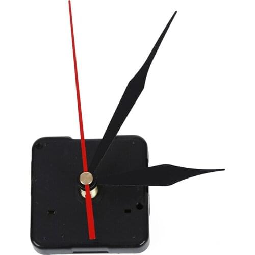 Clock Movement Mechanism Black Hour Minute Red Second Hand DIY Tools Parts